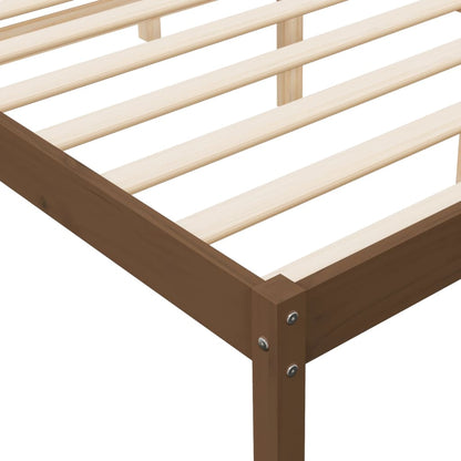 Berkfield Bed Frame Honey Brown 75x190 cm Small Single Solid Wood Pine