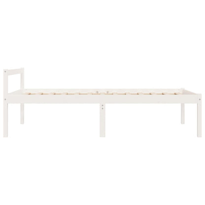 Berkfield Bed Frame White 90x190 cm Single Solid Wood Pine
