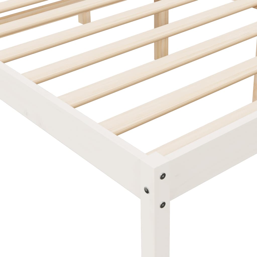 Berkfield Bed Frame White 90x190 cm Single Solid Wood Pine