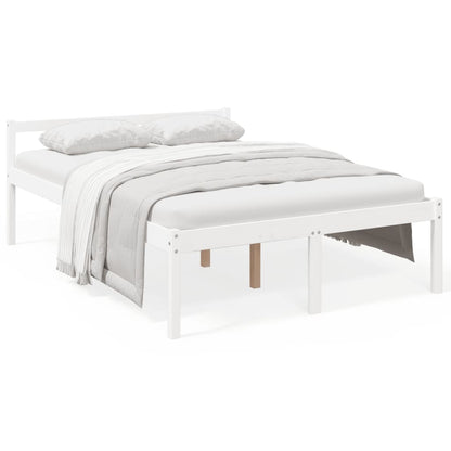 Berkfield Bed Frame White 120x200 cm Solid Wood Pine
