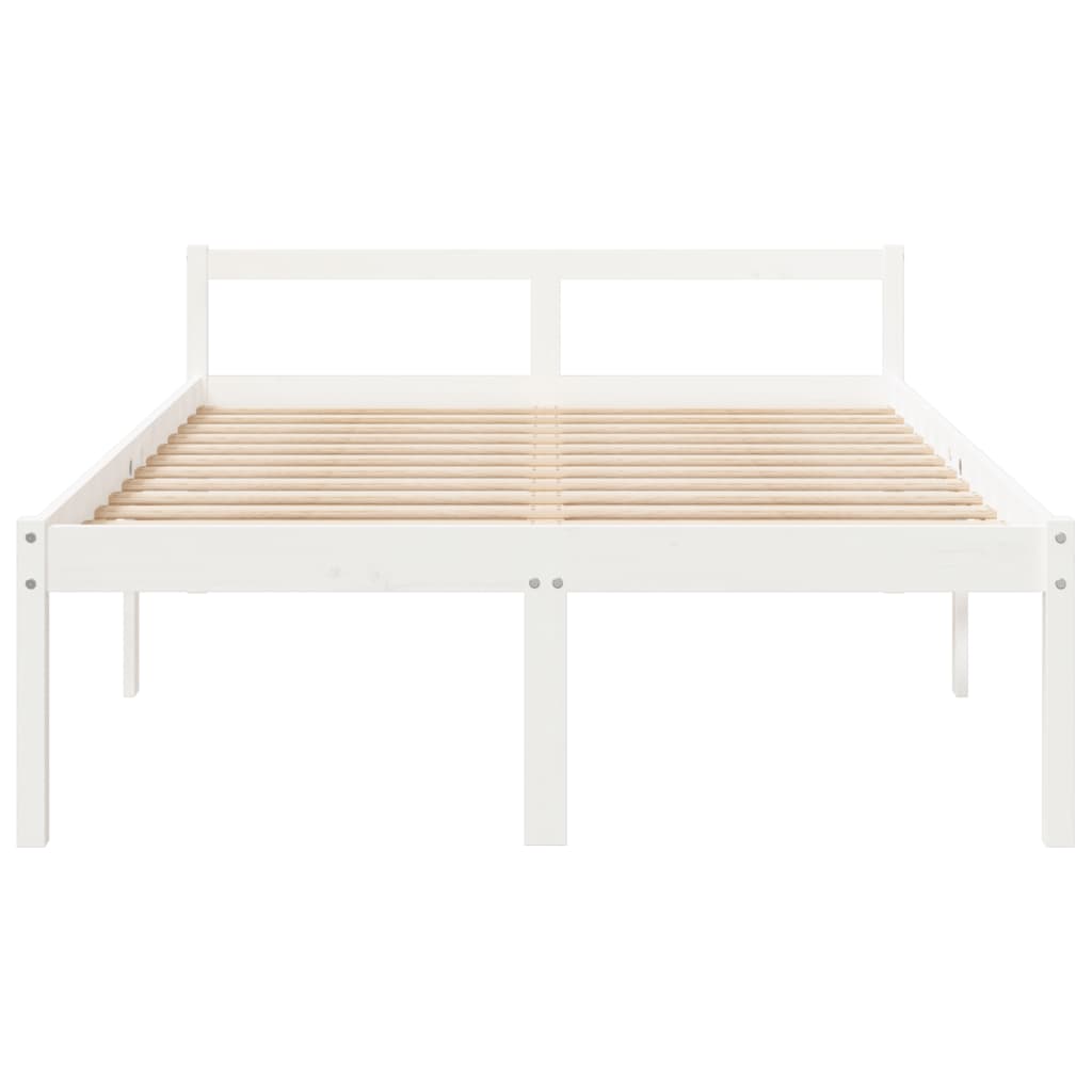 Berkfield Bed Frame White 120x200 cm Solid Wood Pine