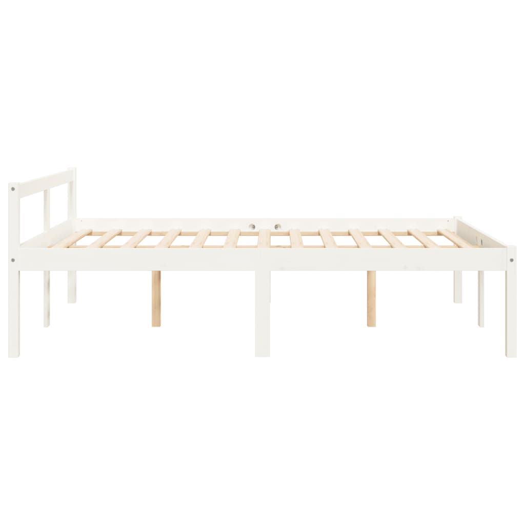Berkfield Bed Frame White 120x200 cm Solid Wood Pine