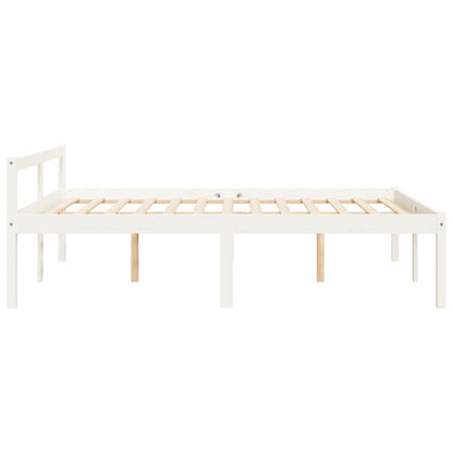 Berkfield Bed Frame White 120x200 cm Solid Wood Pine