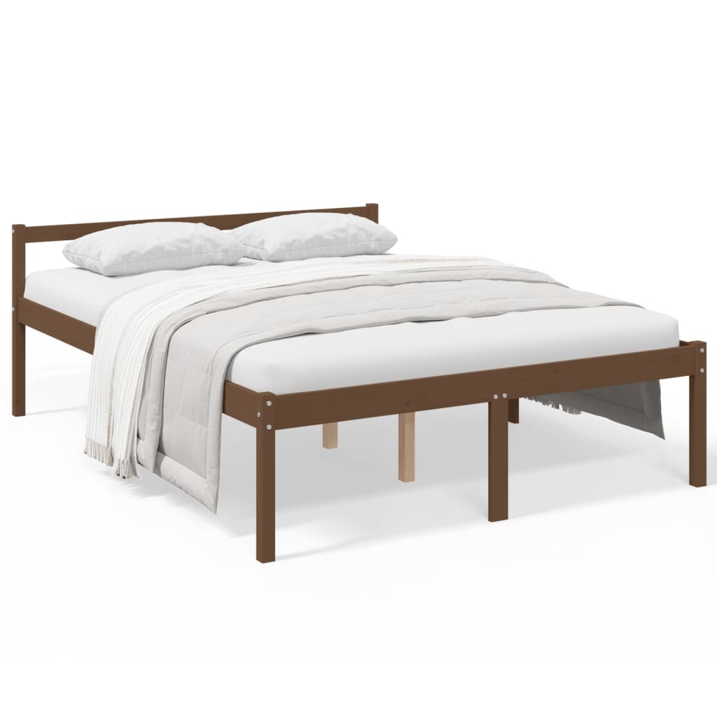 Berkfield Bed Frame Honey Brown 160x200 cm Solid Wood Pine