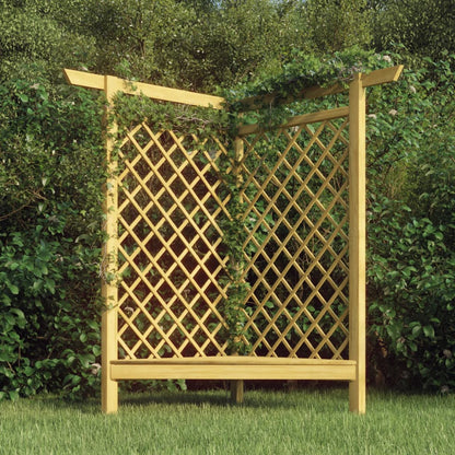 Berkfield Corner Pergola with Bench 166x81x174 cm Impregnated Pinewood