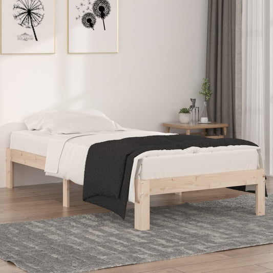 Berkfield Bed Frame Solid Wood 90x190 cm Single