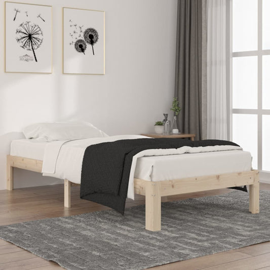 Berkfield Bed Frame Solid Wood Pine 90x200 cm