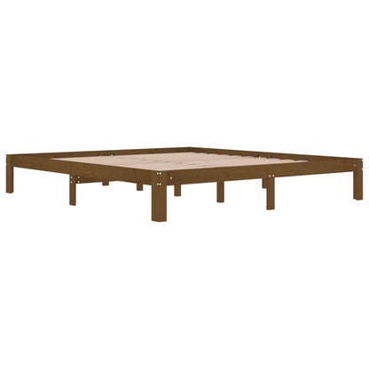 Berkfield Bed Frame Honey Brown Solid Wood 180x200 cm Super King Size