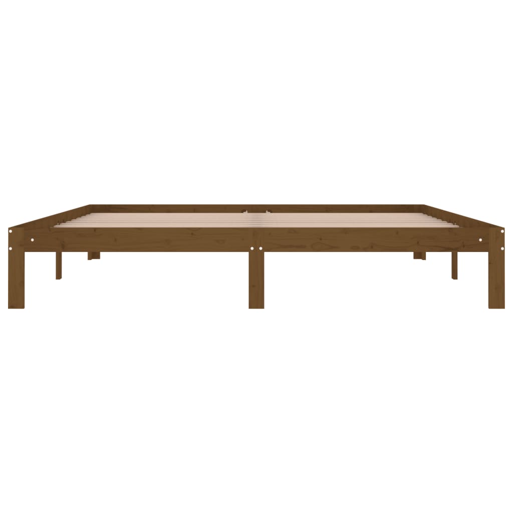 Berkfield Bed Frame Honey Brown Solid Wood 180x200 cm Super King Size