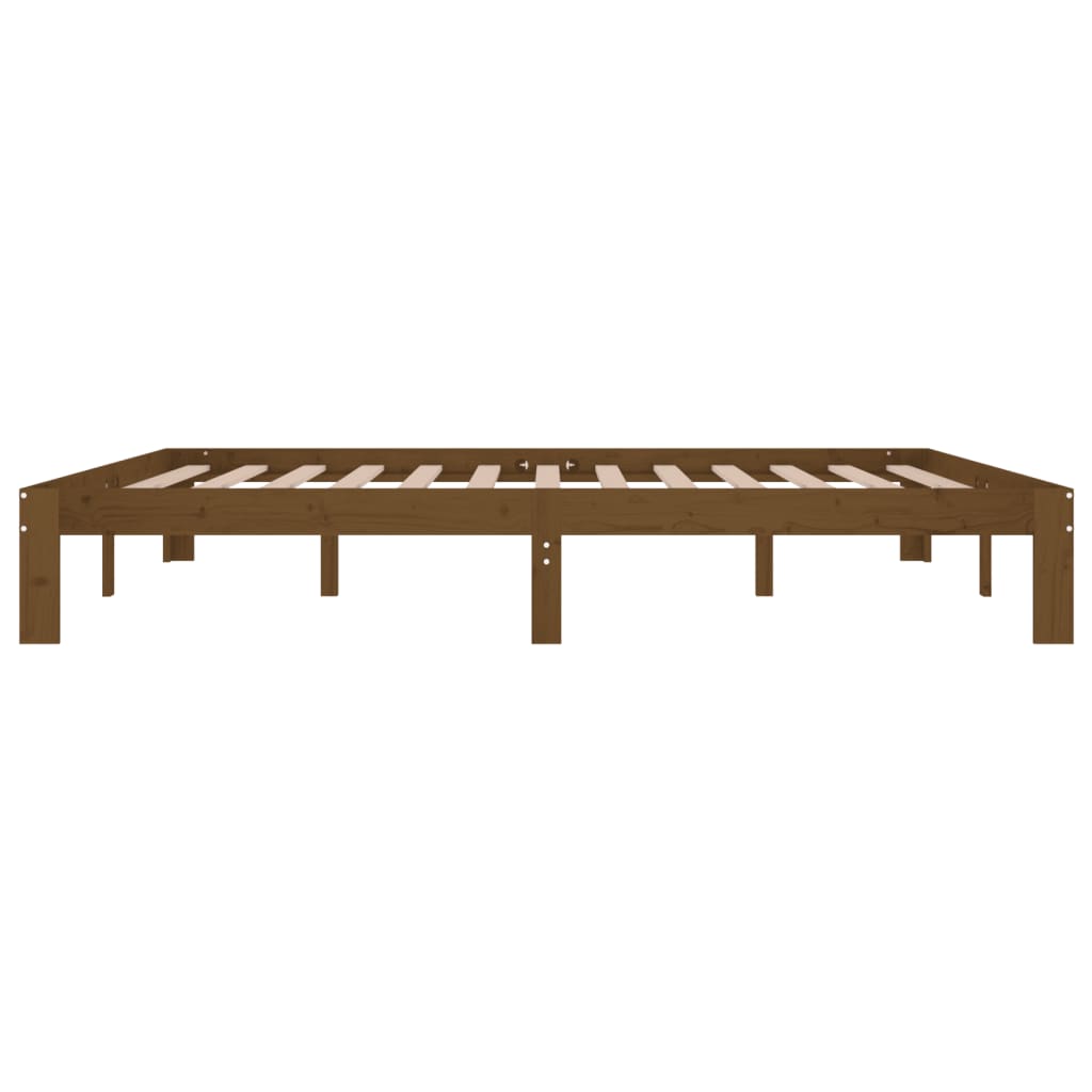 Berkfield Bed Frame Honey Brown Solid Wood 180x200 cm Super King Size