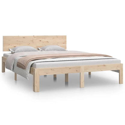 Berkfield Bed Frame Solid Wood 135x190 cm Double
