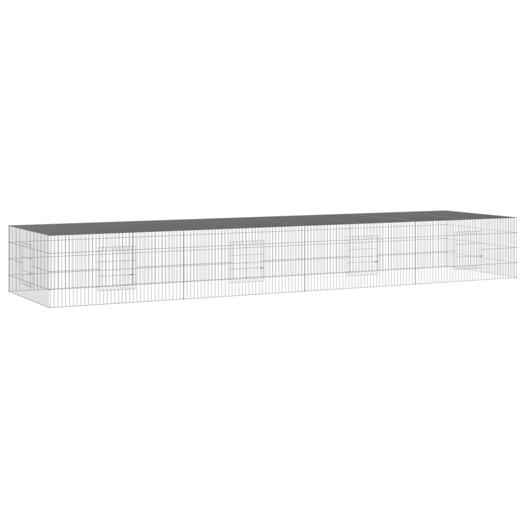 Berkfield 4-Panel Rabbit Cage 433x109x54 cm Galvanised Iron