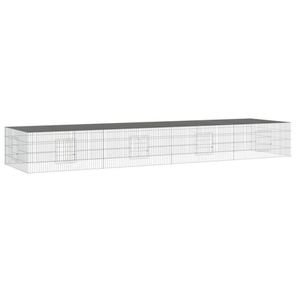 Berkfield 4-Panel Rabbit Cage 433x109x54 cm Galvanised Iron