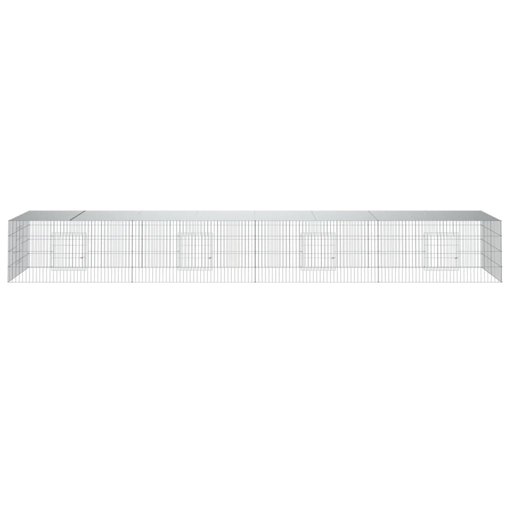 Berkfield 4-Panel Rabbit Cage 433x109x54 cm Galvanised Iron