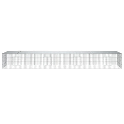 Berkfield 4-Panel Rabbit Cage 433x109x54 cm Galvanised Iron