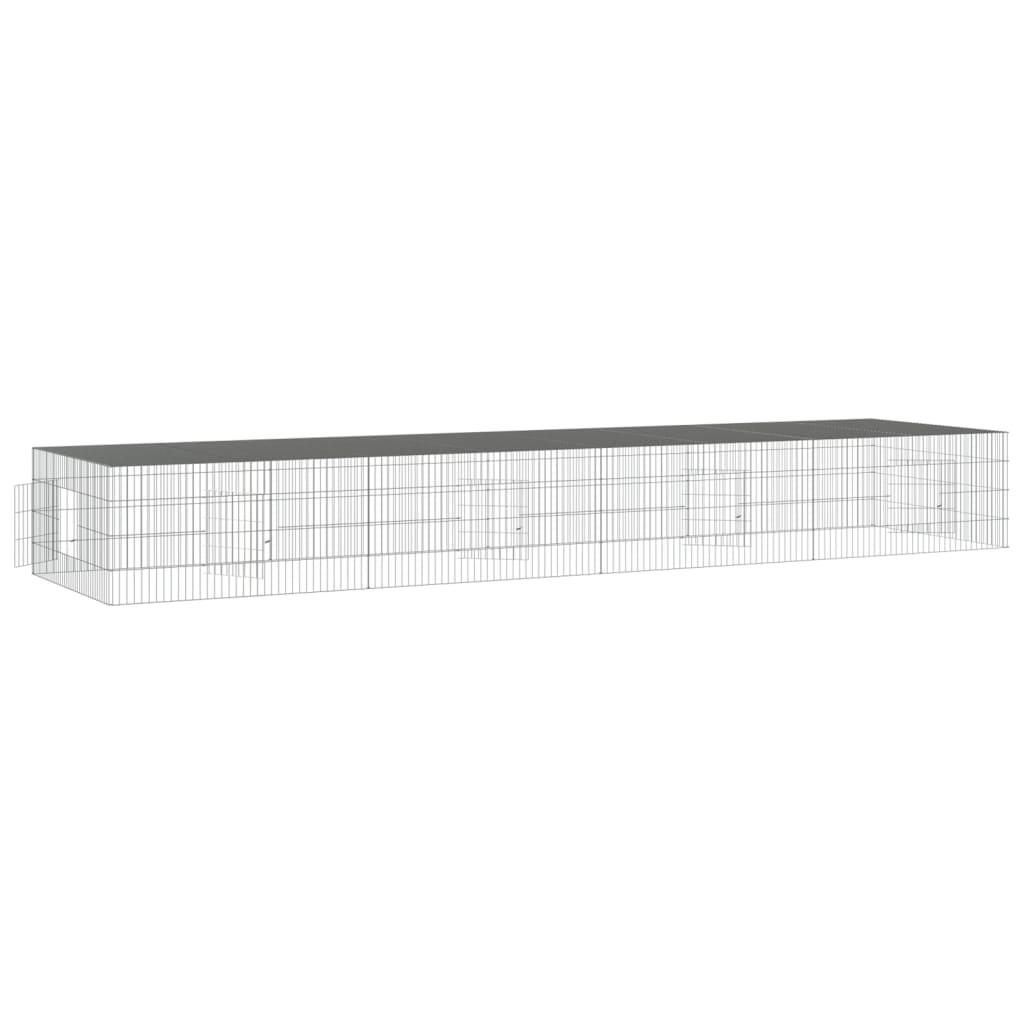 Berkfield 4-Panel Rabbit Cage 433x109x54 cm Galvanised Iron