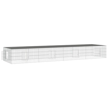 Berkfield 4-Panel Rabbit Cage 433x109x54 cm Galvanised Iron