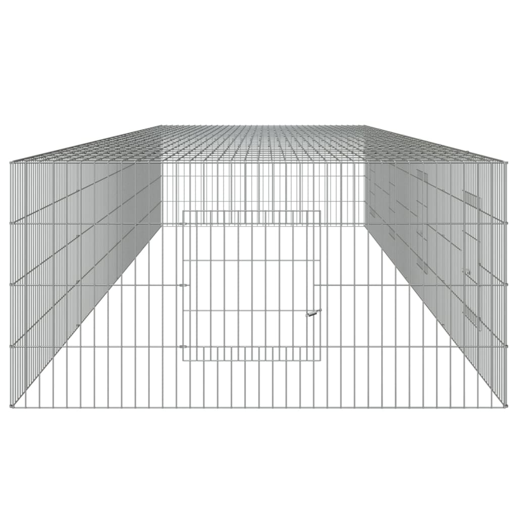 Berkfield 4-Panel Rabbit Cage 433x109x54 cm Galvanised Iron