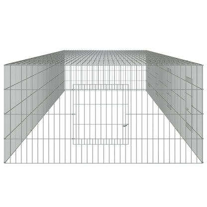 Berkfield 4-Panel Rabbit Cage 433x109x54 cm Galvanised Iron