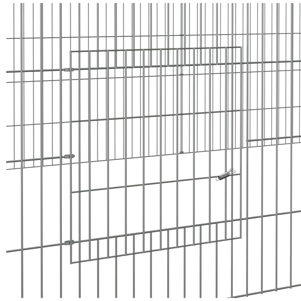 Berkfield 4-Panel Rabbit Cage 433x109x54 cm Galvanised Iron