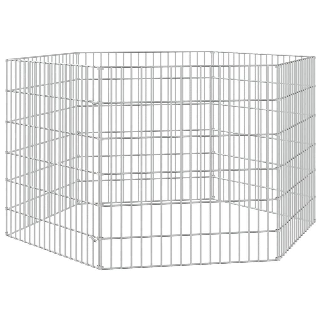 Berkfield 6-Panel Rabbit Cage 54x60 cm Galvanised Iron