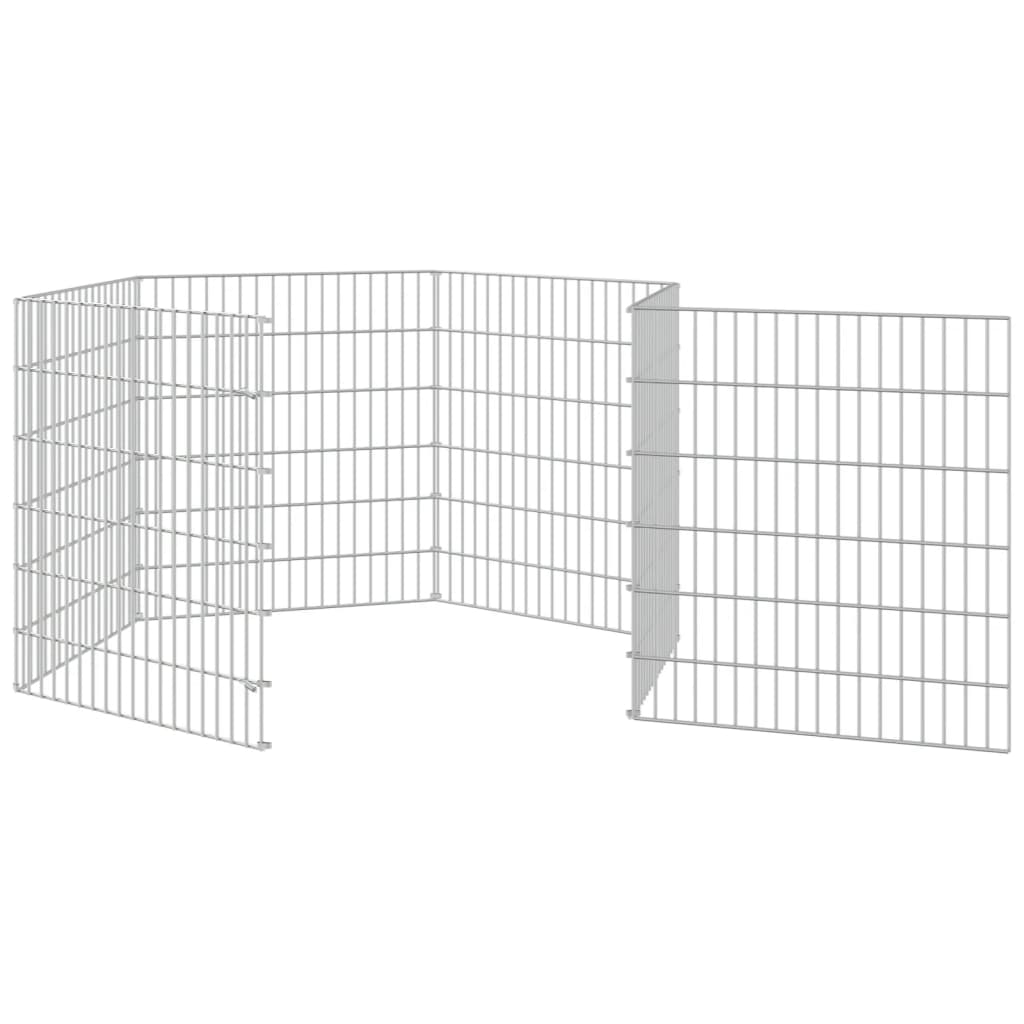 Berkfield 6-Panel Rabbit Cage 54x60 cm Galvanised Iron