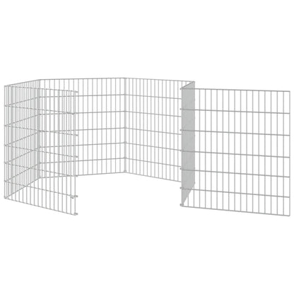 Berkfield 6-Panel Rabbit Cage 54x60 cm Galvanised Iron