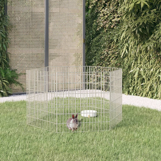 Berkfield 6-Panel Rabbit Cage 54x60 cm Galvanised Iron