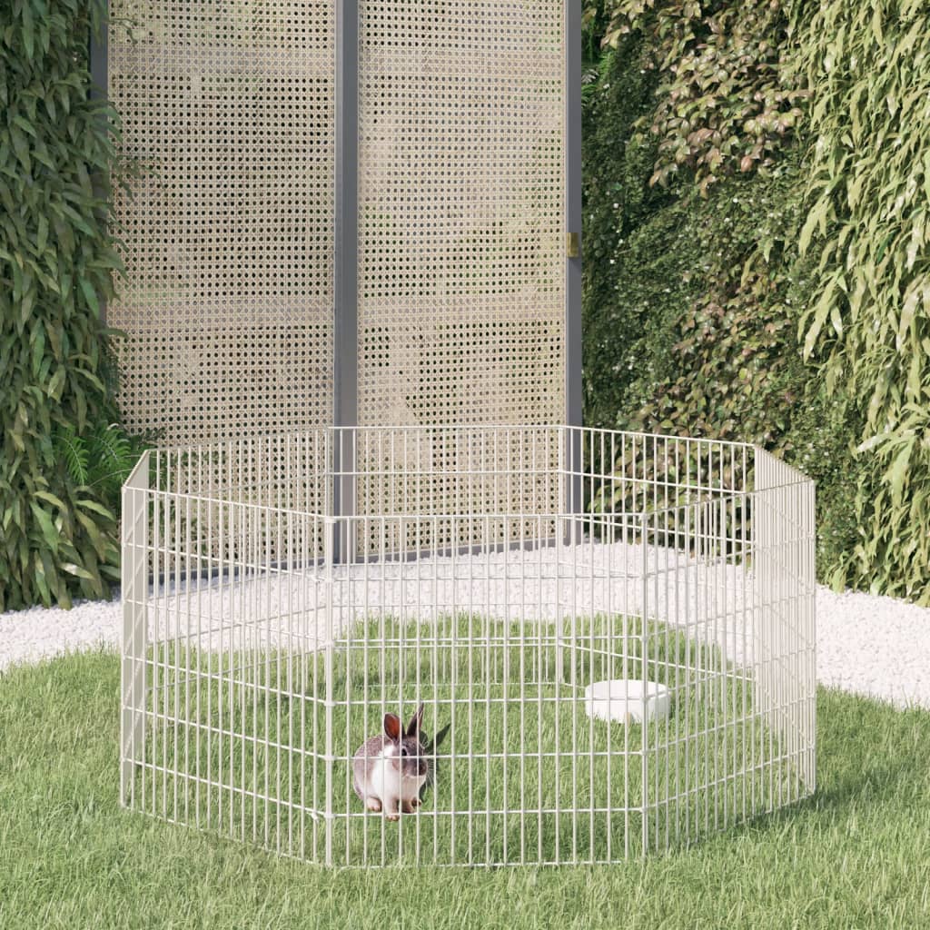 Berkfield 8-Panel Rabbit Cage 54x60 cm Galvanised Iron