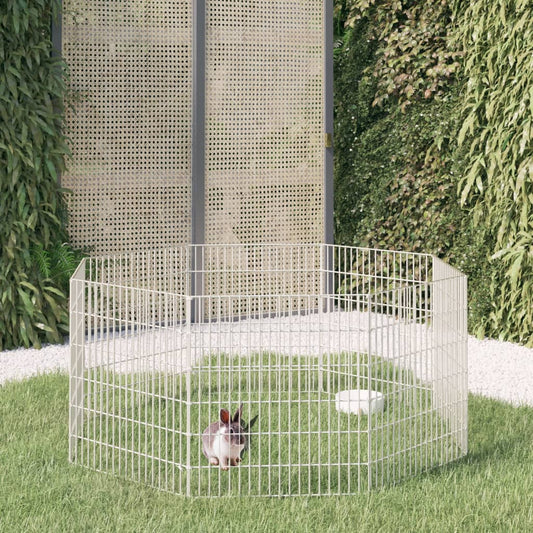 Berkfield 8-Panel Rabbit Cage 54x60 cm Galvanised Iron