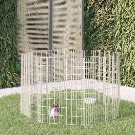 Berkfield 8-Panel Rabbit Cage 54x80 cm Galvanised Iron