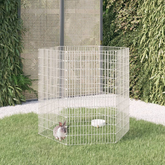 Berkfield 6-Panel Rabbit Cage 54x100 cm Galvanised Iron