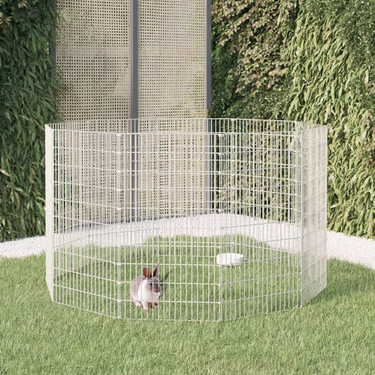 Berkfield 10-Panel Rabbit Cage 54x100 cm Galvanised Iron