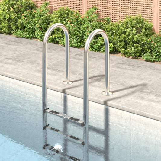 Berkfield Pool Ladder 54x38x158 cm 304 Stainless Steel