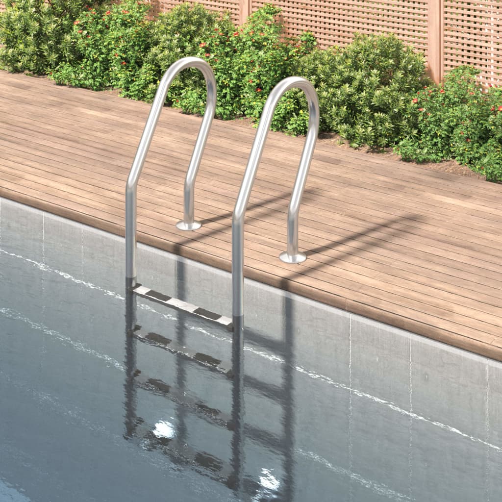 Berkfield Pool Ladder 54x38x184.5 cm 304 Stainless Steel