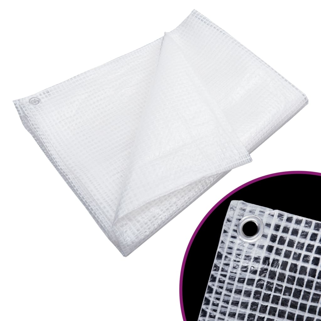 Berkfield Leno Tarpaulin 140 g/m�__ 8x8 m White