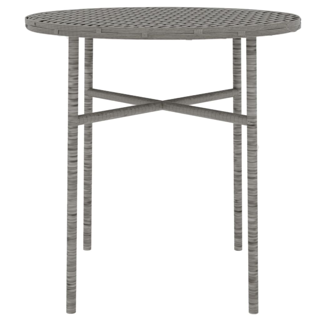 Berkfield 3 Piece Garden Dining Set Poly Rattan Grey