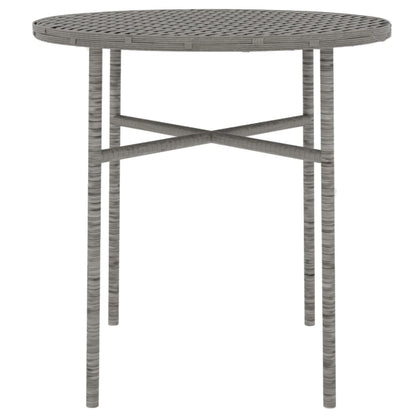 Berkfield 3 Piece Garden Dining Set Poly Rattan Grey