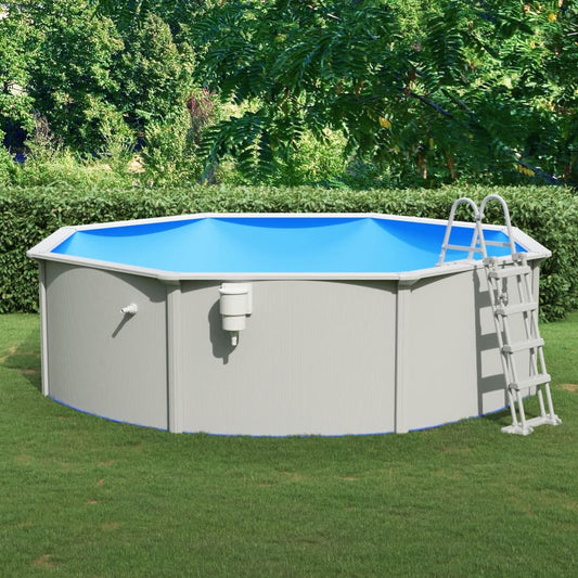 Berkfield Swimming Pool with Safety Ladder 460x120 cm