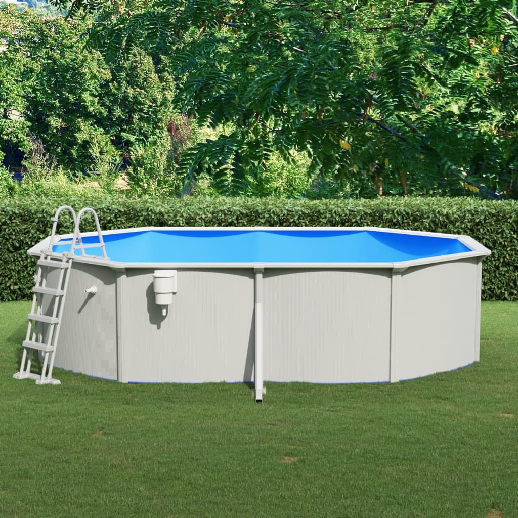 Berkfield Swimming Pool with Safety Ladder 490x360x120 cm