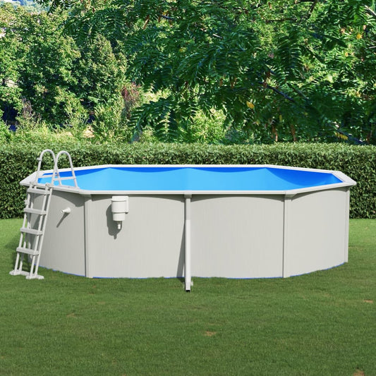 Berkfield Swimming Pool with Safety Ladder 490x360x120 cm