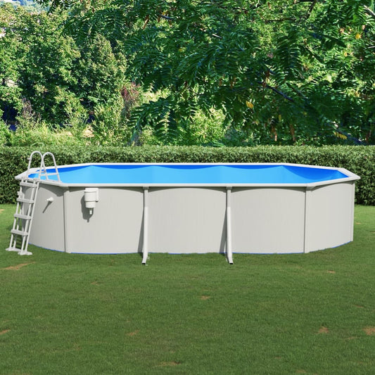 Berkfield Swimming Pool with Safety Ladder 610x360x120 cm