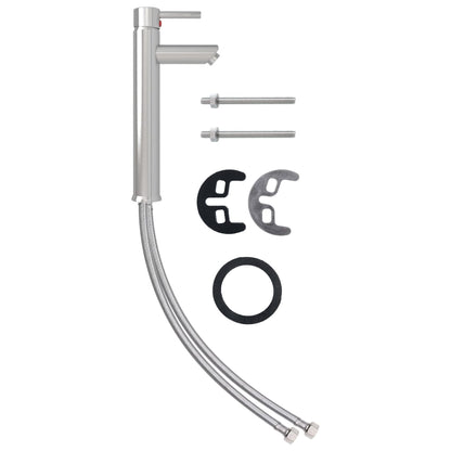 Berkfield Bathroom Sink with Tap and Push Drain Frosted Tempered Glass