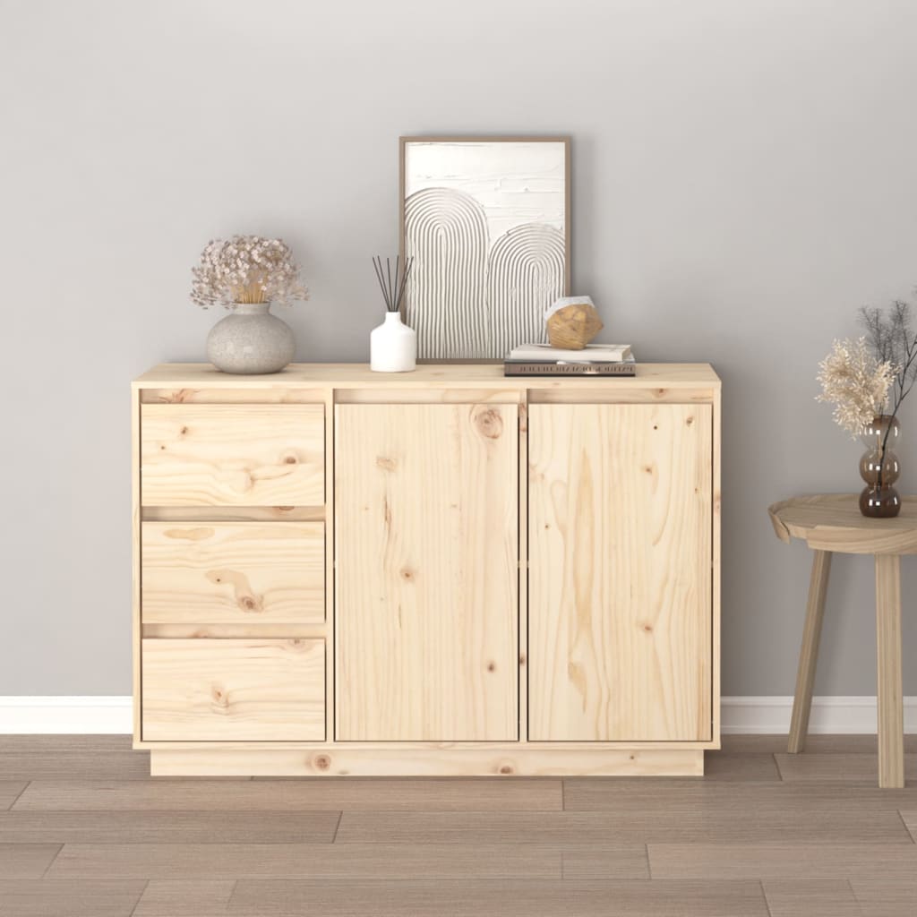 Berkfield Sideboard 111x34x75 cm Solid Wood Pine