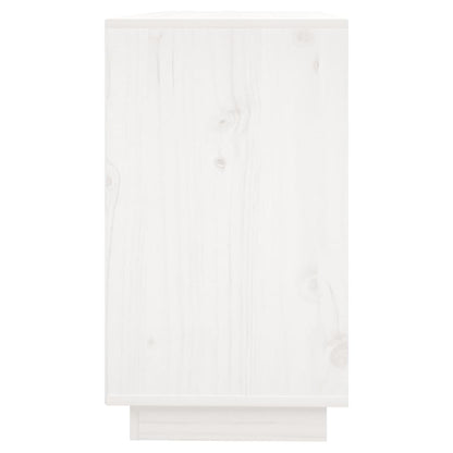 Berkfield Sideboard White 111x34x60 cm Solid Wood Pine