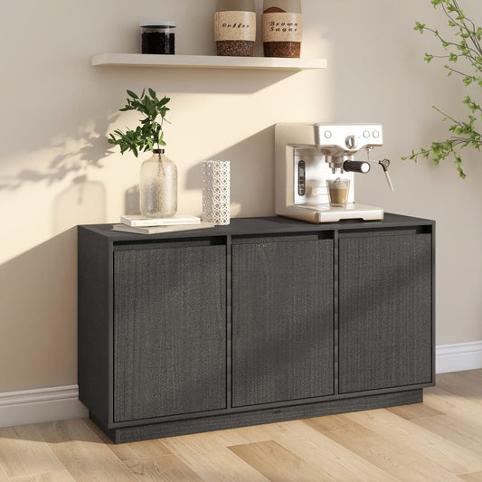 Berkfield Sideboard Grey 111x34x60 cm Solid Wood Pine