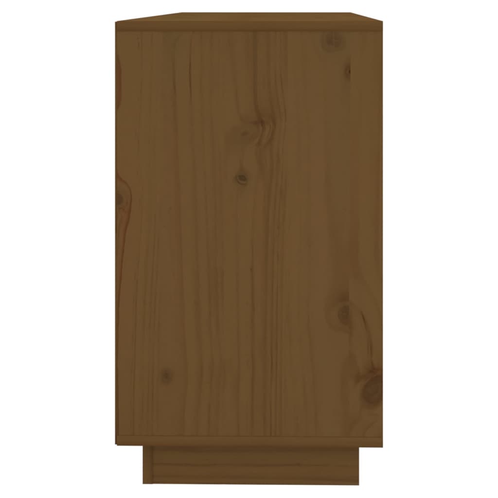 Berkfield Sideboard Honey Brown 111x34x60 cm Solid Wood Pine