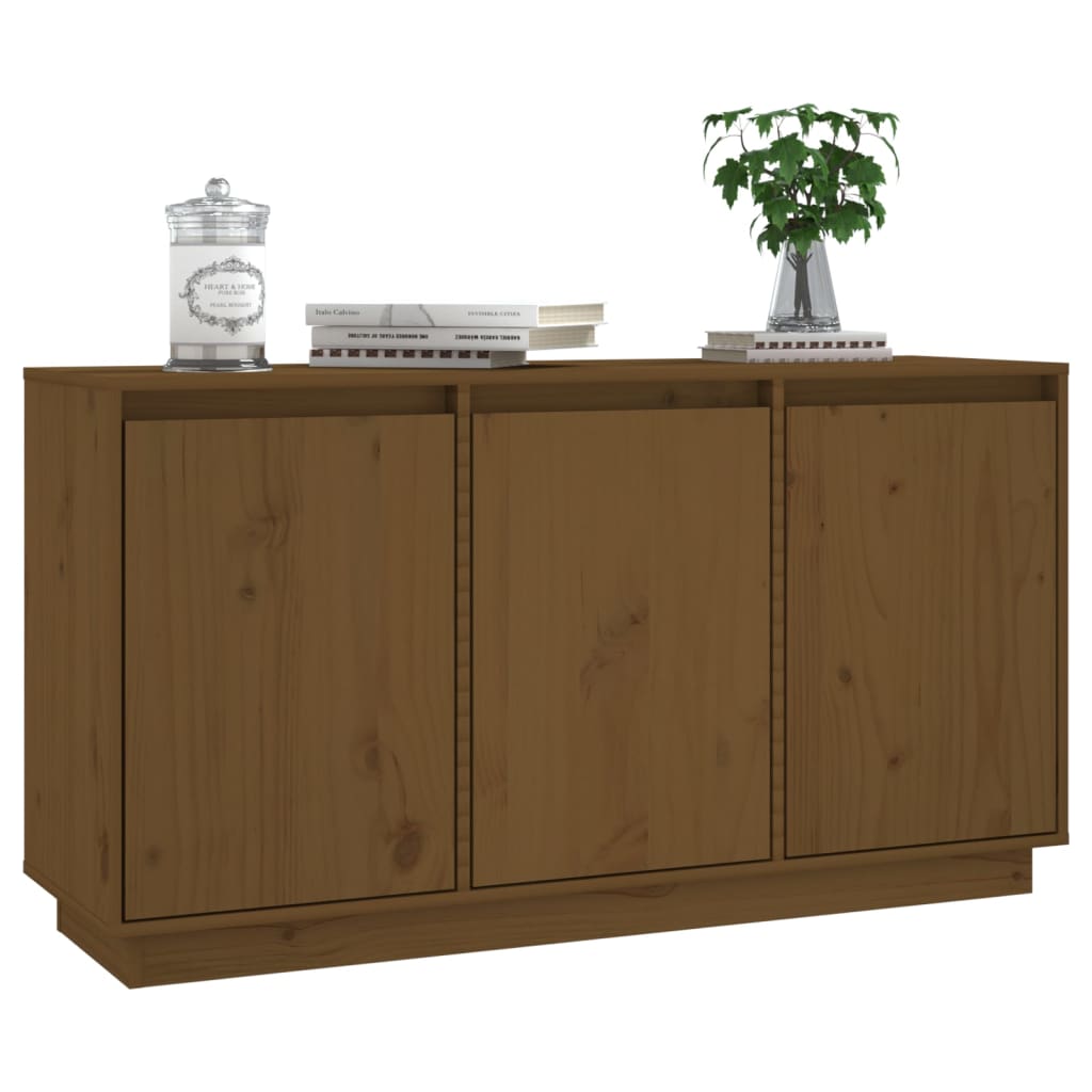 Berkfield Sideboard Honey Brown 111x34x60 cm Solid Wood Pine