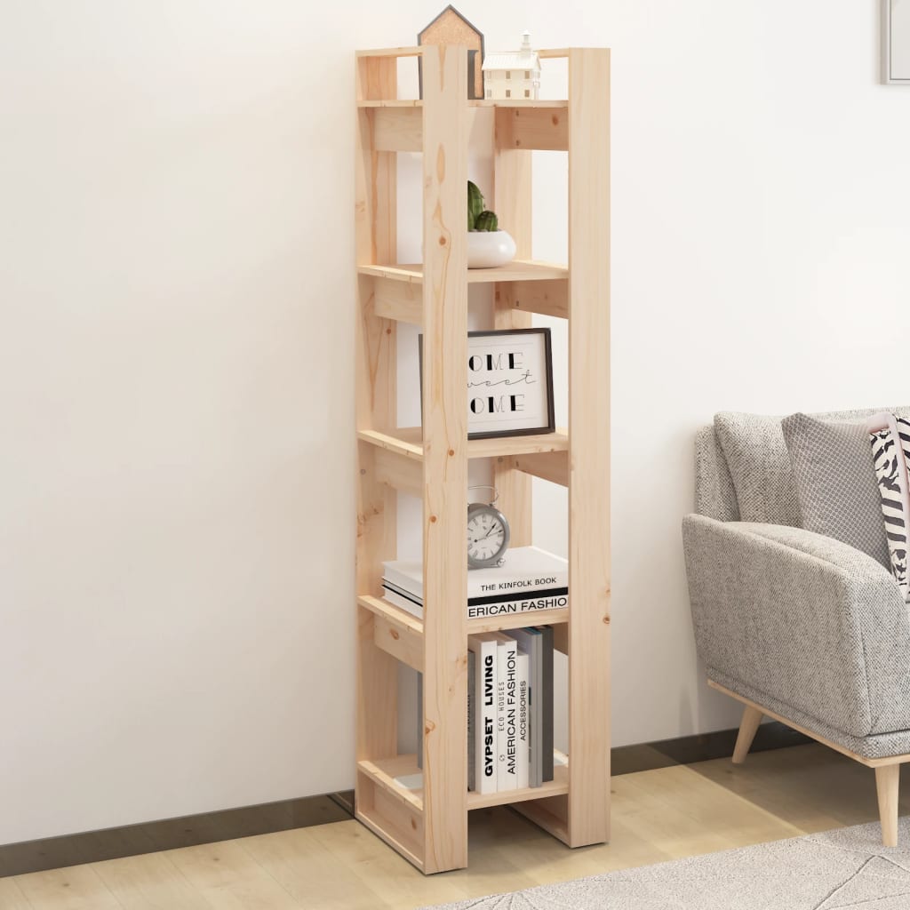 Berkfield Book Cabinet/Room Divider 41x35x160 cm Solid Wood Pine
