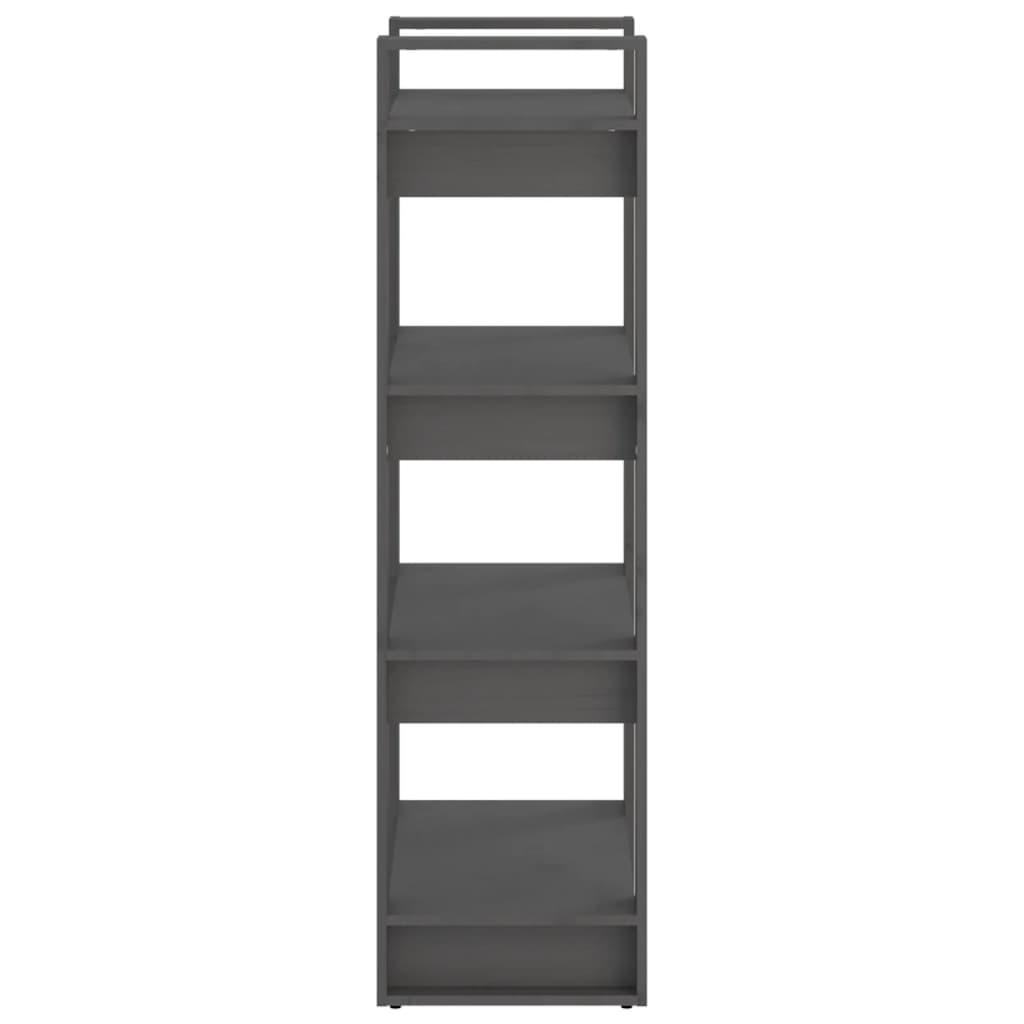 Berkfield Book Cabinet/Room Divider Grey 60x35x125 cm Solid Wood
